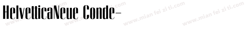 HelvetticaNeue Conde字体转换